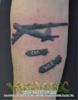 B52 Bomber dropping 2 Bombs with text